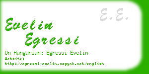 evelin egressi business card